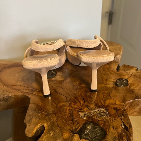 Jewel Pointed Toe Sling Back Pumps - Picture 10 of 17